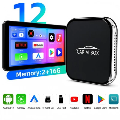 Cross-Border Three-In-One Wired to Wireless Carplay Box Apple Smart Android Auto Android Box (Simsiz CarPlay və Android Auto) - three-in-one-android-box-216g