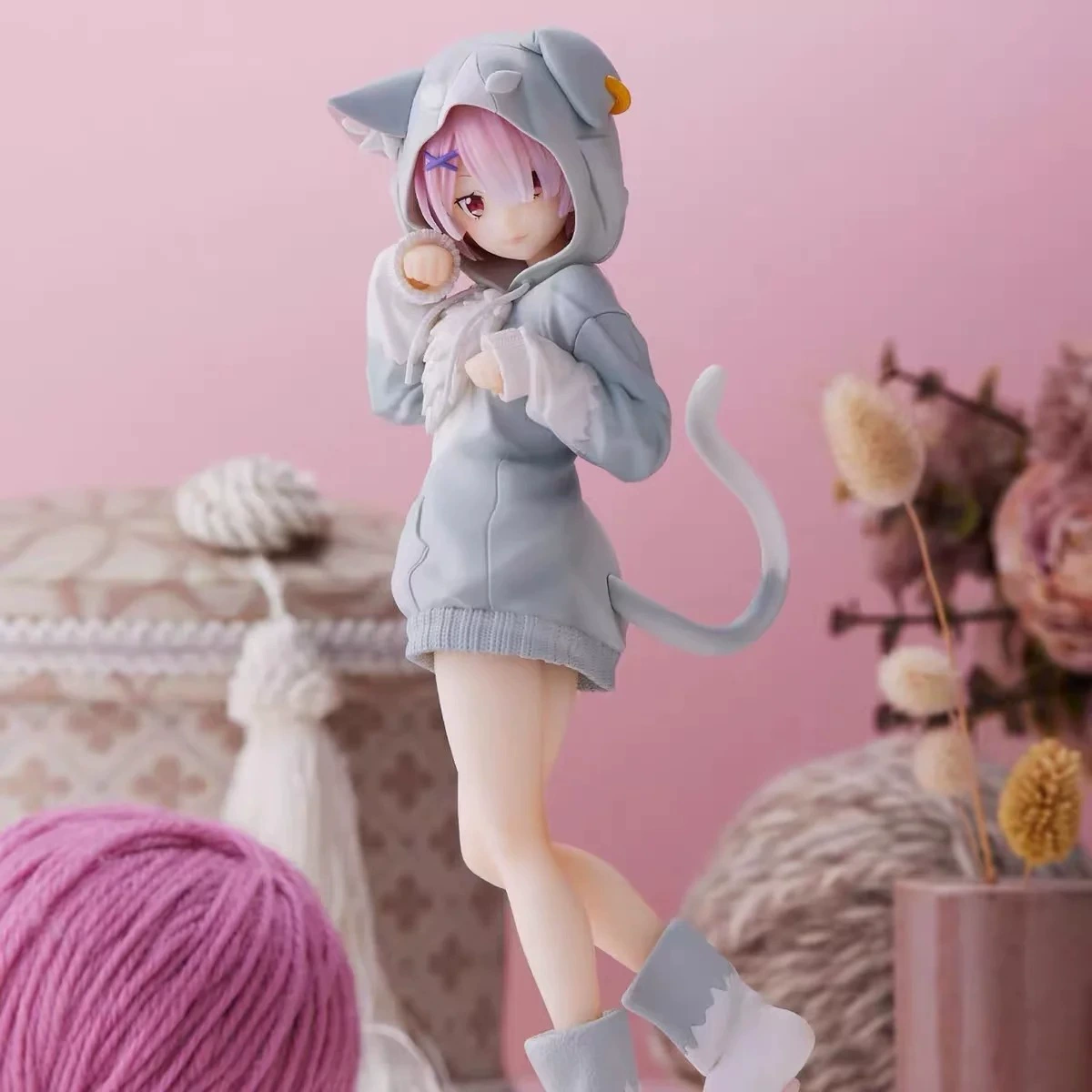 Ручная работа: фигурки из Re:Zero — Эмилия, Рэм и Рам, 15 см, в коробке (набор)