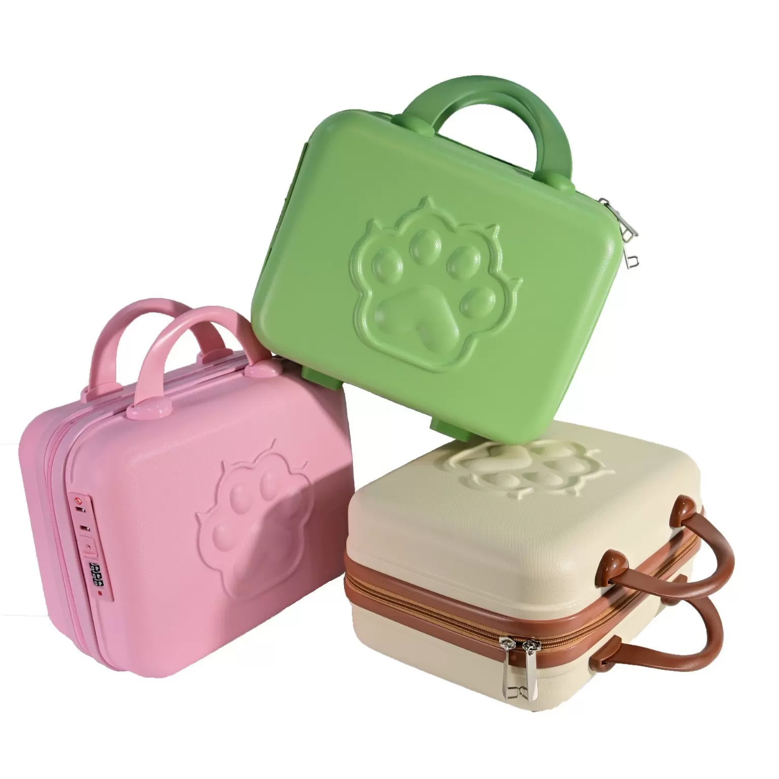 手提行李箱化妆箱14寸可爱小熊密码箱便捷16寸迷你收纳箱男女皆可