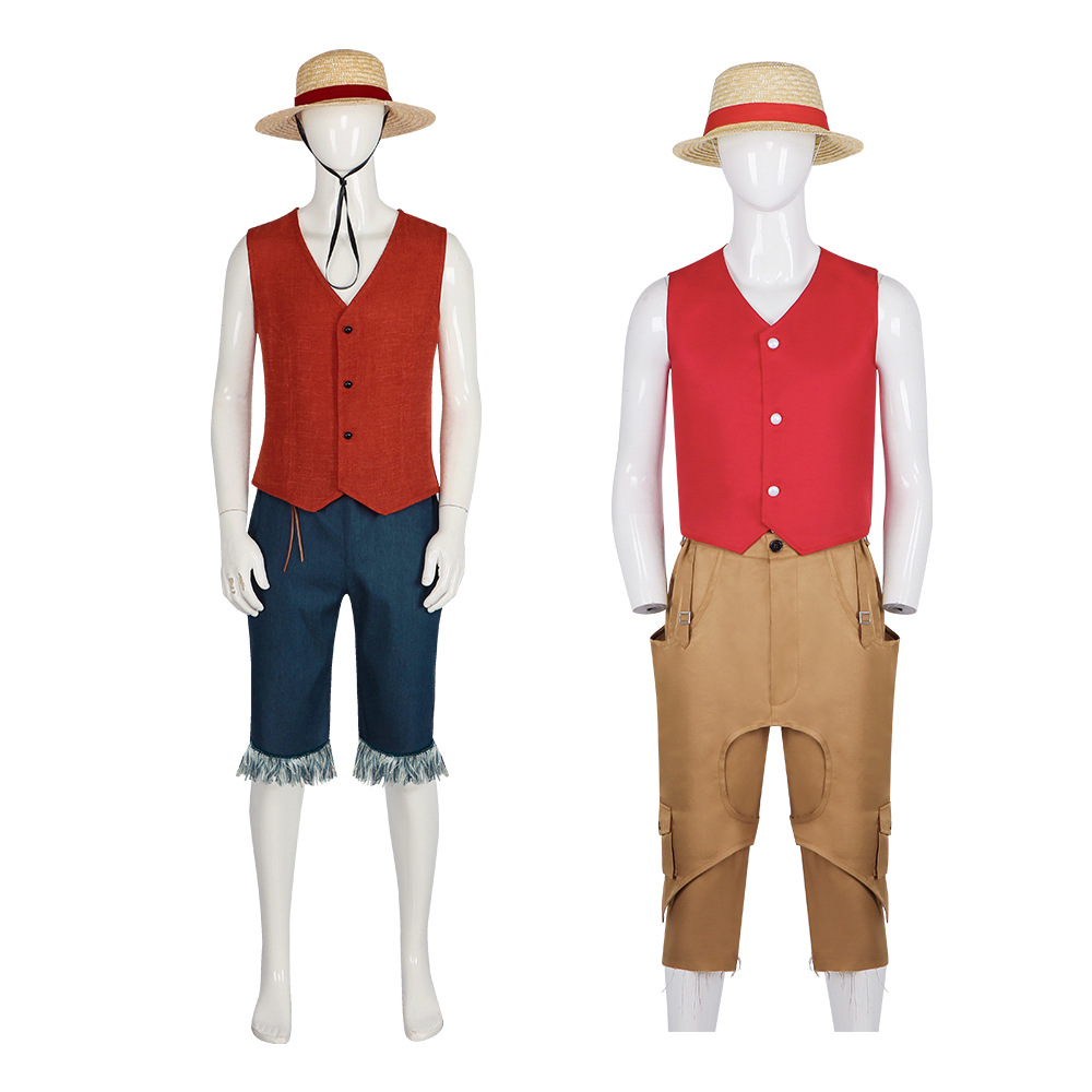 Rey del mar luffy vida real película traje de una pieza y el país cos traje Halloween Cosplay rendimiento