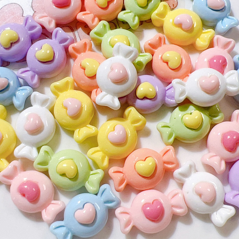 Resin accessories wholesale diy accessories handmade material shoe buckle hat patch cream adhesive mini love candy