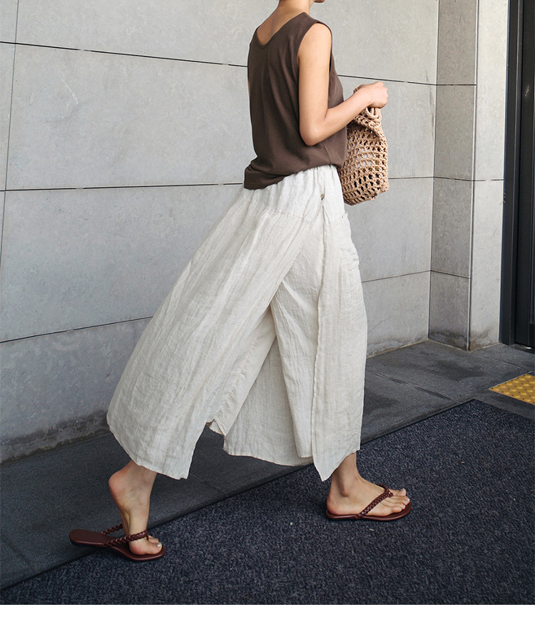 Women's Holiday Daily Simple Style Solid Color Ankle-Length Casual Pants Culottes display picture 1