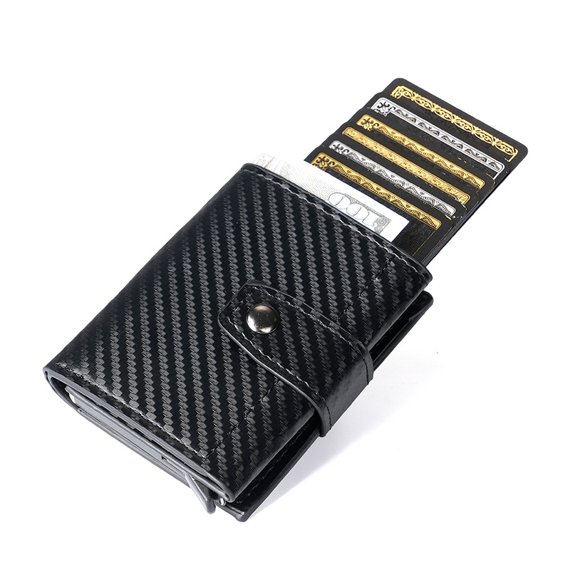Men's Tri Fold Wallet European American Fashion Automatic Card Slots Large Capacity Coin Purse Card Holder Wholesale_voghion.com