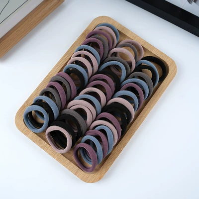 Elastic Hair Rope Hair Ring — Saç üçün rezinlər - blue-mixed-color-100-opp-bags