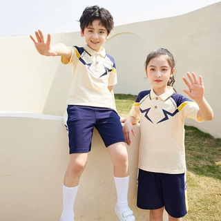 幼儿园园服老师工作服夏装中小学生校服儿童短袖班服纯棉运动套装