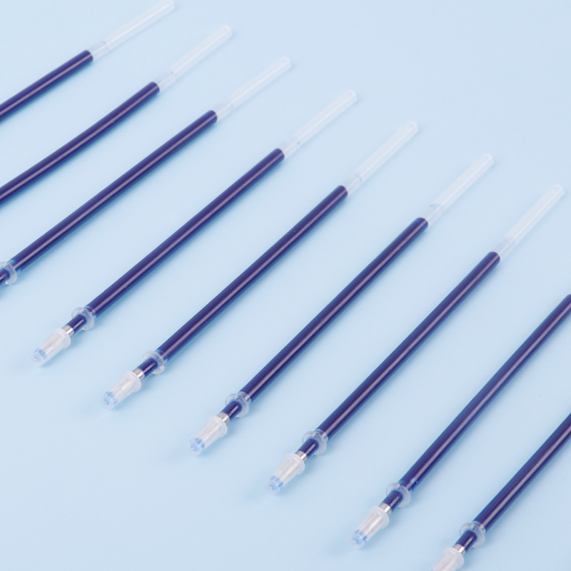 Blue bullet-shaped gel pen refill