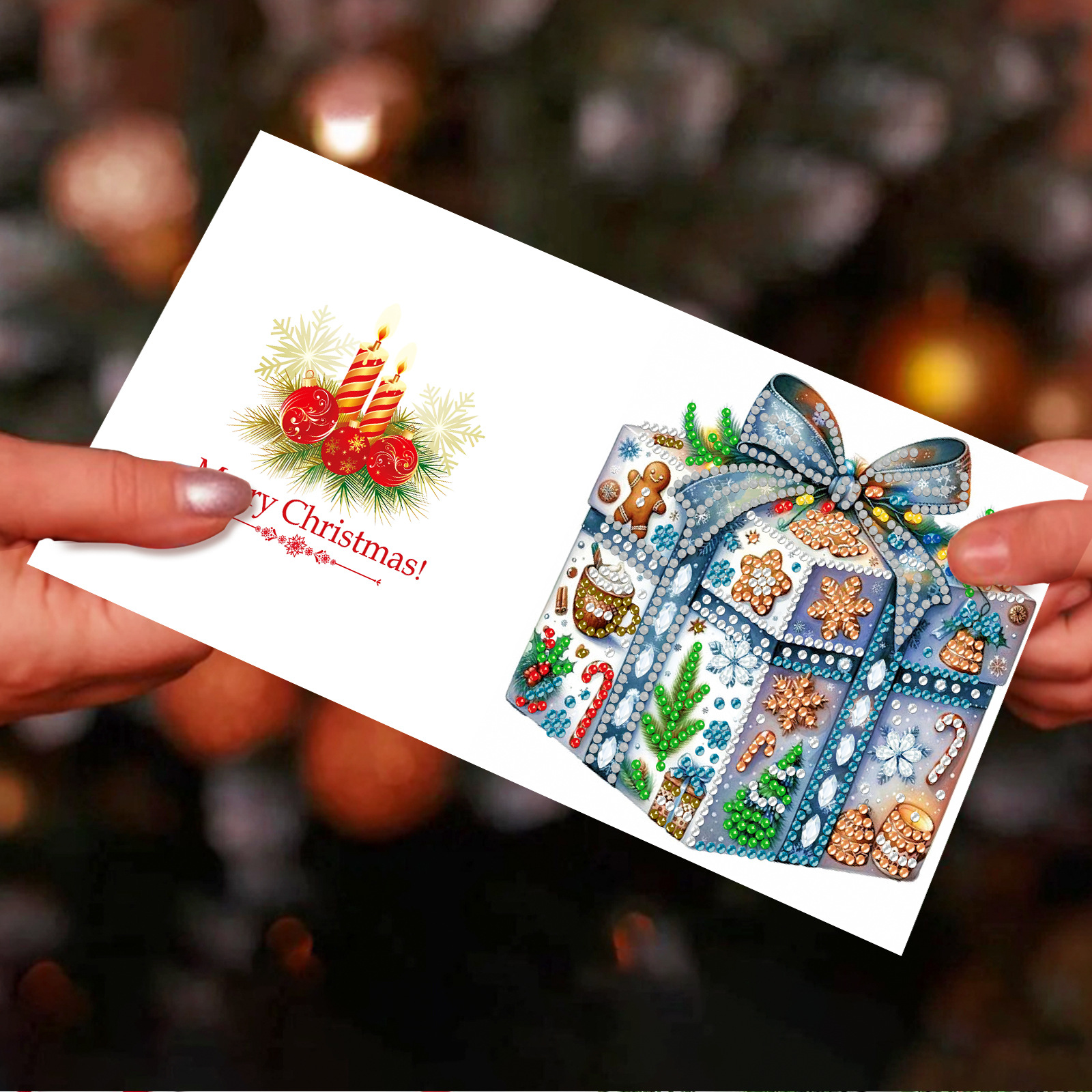 Transfronterizos dedicados a la pintura de diamantes perimetral multipieza set diy taladro bordado tarjeta de Navidad mano punto taladro fábrica directa