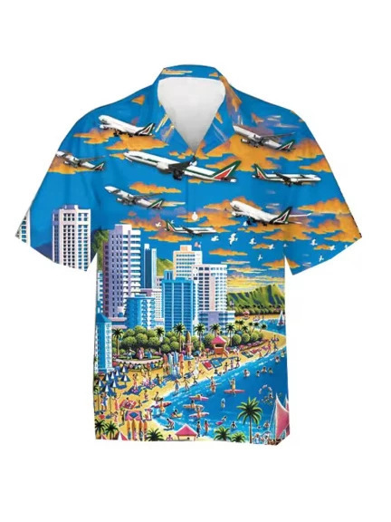 Men's Flat Combat Pattern Shirt 3D Printed Hawaiian Beach Shirt Short Sleeve Top Vintage Clothing Shirt