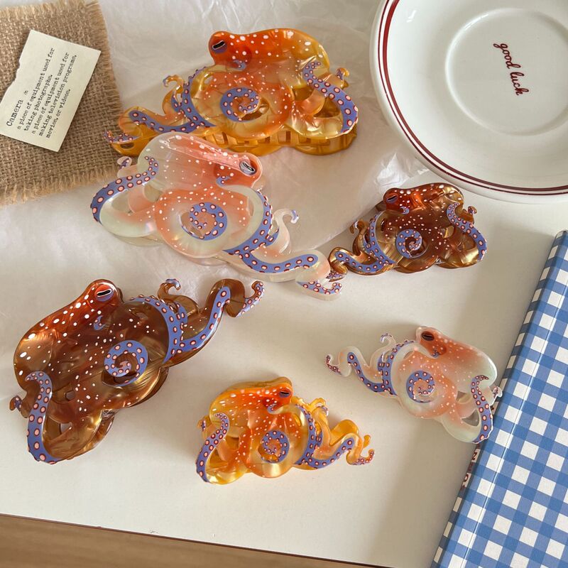 Creative Design Cross-Border Hot-Selling Hair Clip, Fun Marine Animal Hair Clip, Personalized Hair Clip, New Octopus Shark Clip Creative Design Cross-Border Hot-Selling Hair Clip, Fun Marine Animal Hair Clip, Personalized Hair Clip, New Octopus Shark Clip