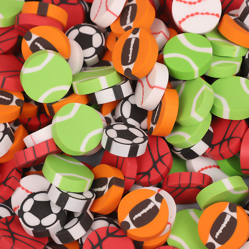 Lápices de fútbol para estudiantes de primer grado escritura hb lápiz con borradores creativos de fútbol infantil baloncesto lápiz borradores