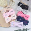 Headband with bow for face washing, Korean style