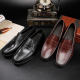 Genuine Leather Sole Slip-on Loafers Men's Casual Leather Shoes Men's British Style Vintage Washed Bean Shoes Lazy Men's Shoes
