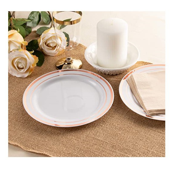 Plato desechable transfronterizo 7.5 9 10.25 pulgadas Plato de plástico con fondo negro y Phnom Penh Plato alimenticio dorado PS