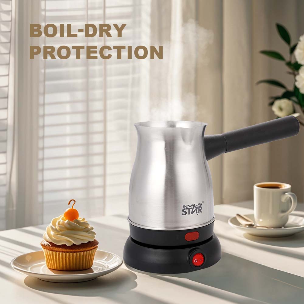 Winning Star Cross-border hogar pequeño aislamiento de mano cafetera Türkish Coffee Kettle