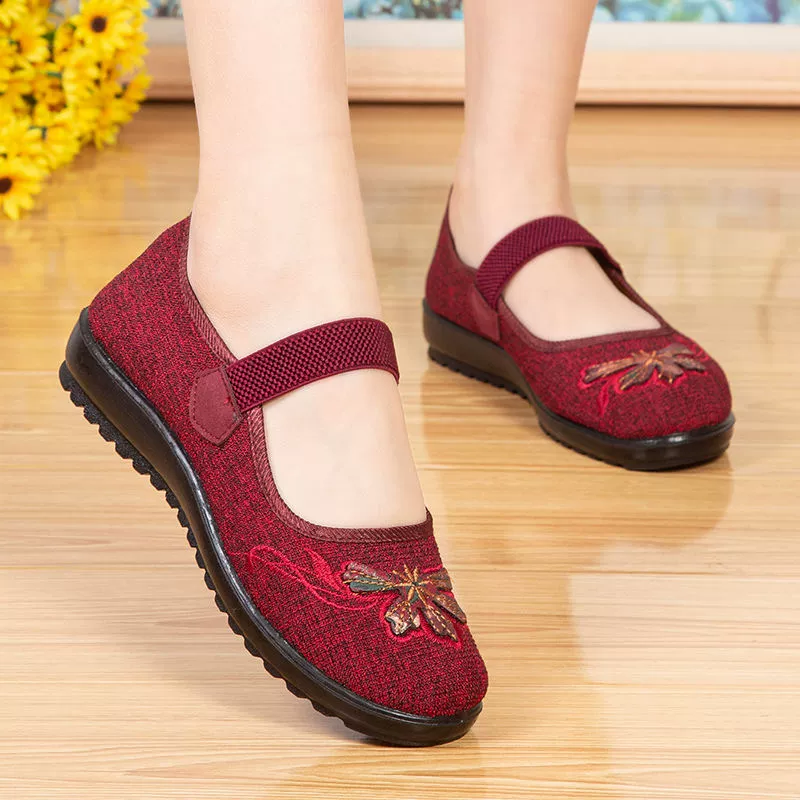 Зелено-матовые Slip-ons, дышащая обувь, удобная нескользящая обувь для мамы, мягкая подошва