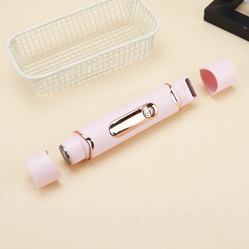 Женская бритва, частная бритва, устройство для удаления волос в интимных местах, триммер для волос в подмышках и лобке, электробритва с двумя головками.