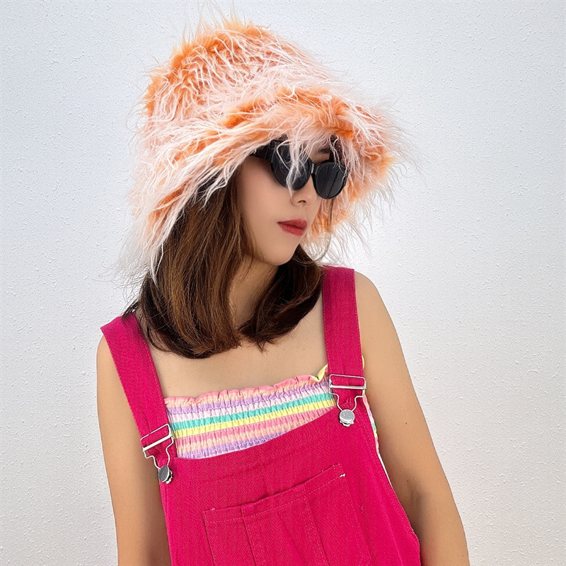 Women's Modern Style Color Block Big Eaves Bucket Hat display picture 1