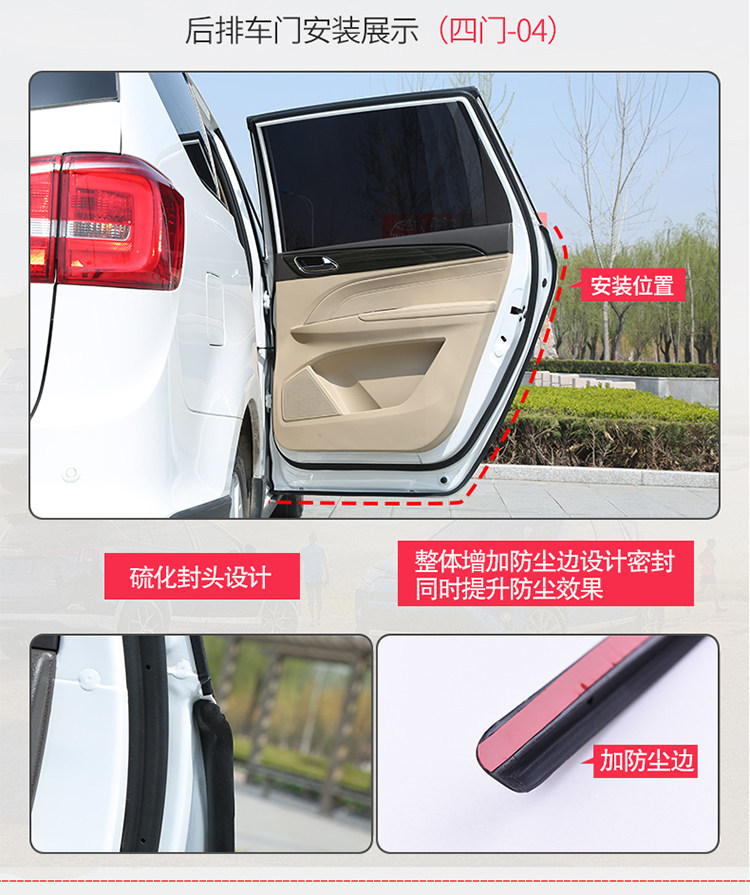 Specially Designed for Tesla Model 3/Y Car Sealing Strips, Door Soundproofing Strips, Upgraded Full Vehicle Dustproof Rubber Strips Modification