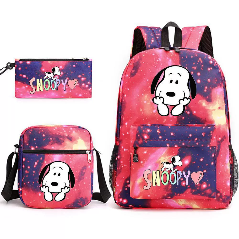 Nuby, Snoopy, набор, вместительный дорожный рюкзак для мужчин и женщин для путешествий, комплект из 3 предметов
