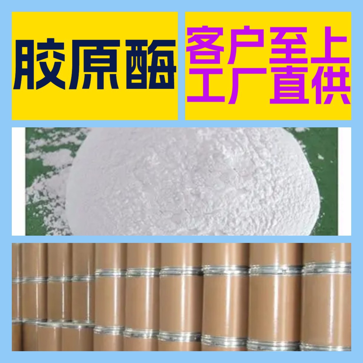 胶原酶 国标质量 厂家直销 品种齐全  99.9%  浙江福建江苏广东