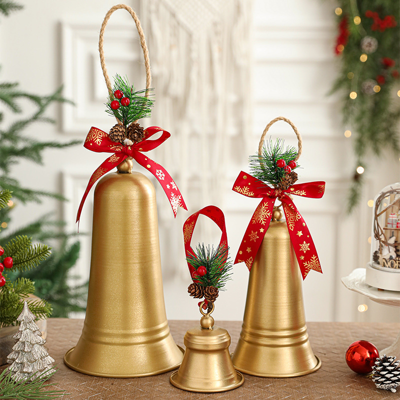 Nuevas campanas de Navidad, campanas de metal, adornos de Navidad, adornos de decoración, accesorios, pedidos, colgantes de campanas