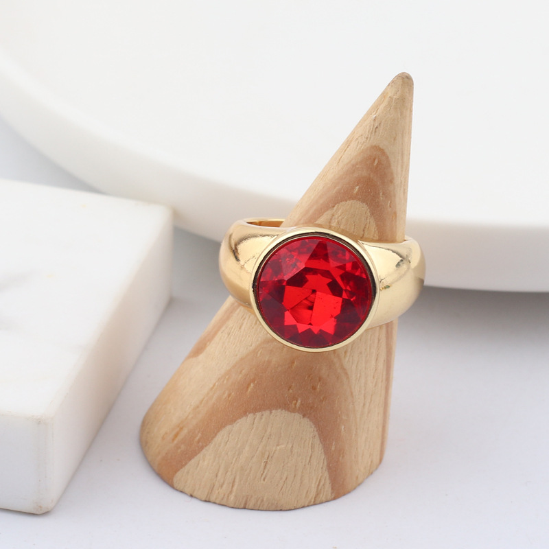 Fashion Geometric Copper Open Ring Plating Zircon Copper Rings