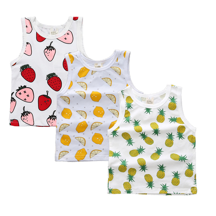 Summer base body-friendly thin cartoon vest for men and women…