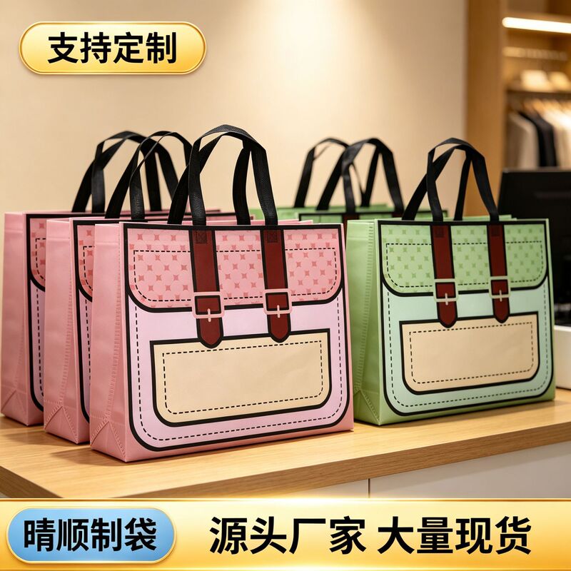 Laminated Clothing Store Gift Bags, Personalized and Stylish Non-Woven Tote Bags, Can Be Printed with Logo, Wholesale with Large Quantity Discounts
