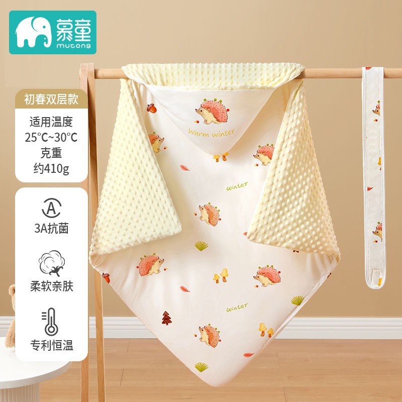 Baby Swaddle Blanket for Spring, Autumn, and Winter, Pure Cotton Class a Wrap for Newborns, Thickened for All Seasons, Suitable for Use in Delivery Rooms and for Outings
