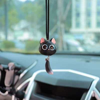 Ornaments Car Rearview Mirror – Car hanging - black-head-fox-car-pendant