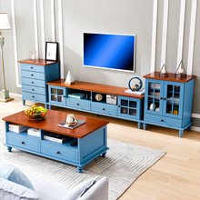 实木电视柜现代简约小户型欧式客厅地柜卧室新款电视机柜茶几组合