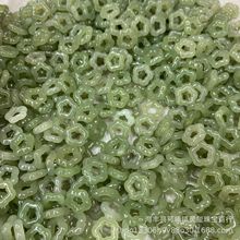 和田玉青海料吊坠 镂空五角星DIY配件散珠小提溜挂件手链玉石批发