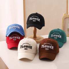 FLOWER Letter Baby Cap New Infant Hat Embroidered Baby Hat Infant Cap Baseball Cap