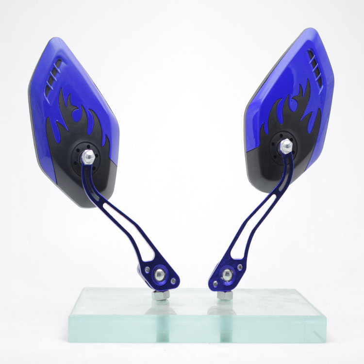 Alloy Rearview Mirror – Universal Motorcycle rearview mirror - blue