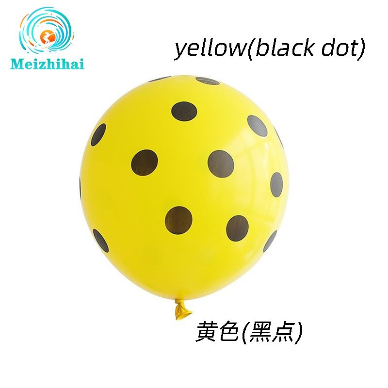 12 pulgadas de espesor ins transparente colorido lunares globo bebé niños fiesta de cumpleaños decoración globo de látex