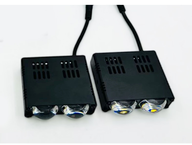 I40 Car Grille Spotlight Led Dual-Color Electric Motorcycle Headlight High-Power Built-In Light Spotlight Road Lighting Lamp
