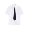 Boys short sleeves+black tie]