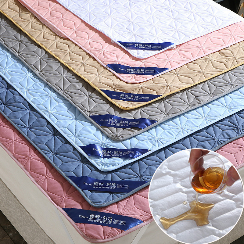 Quilted Waterproof Mattress Urine-Proof Bed Pad Cotton Dustproof Bed Cover Nursing Pad Anti-Slip Bed Cover Simmons Protective Cover