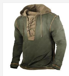 Miesten kevään ja syksyn uusi 3D-digitaalitulostettu sotilashuppari miehille_voghion.com