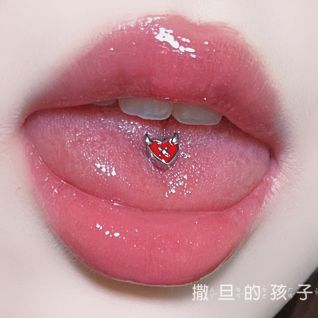 Labret stud lip piercing jewelry styling detail
