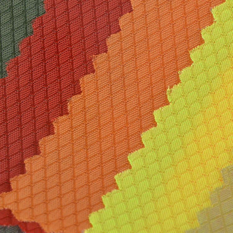 现货菱形提花纱网 涤纶透光网布 可用于制作笔袋双肩包