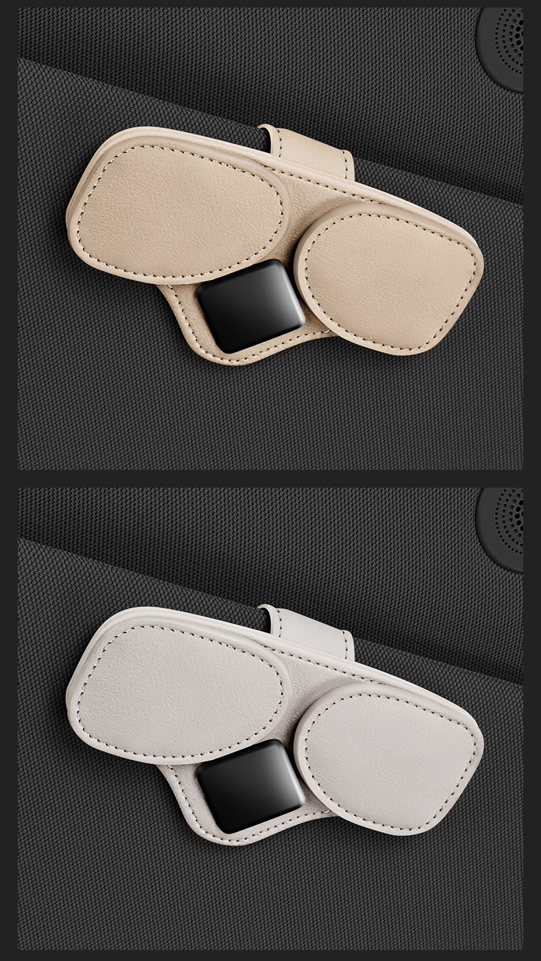 Car Glasses Holder Car Bill Card Coin ID Holder Storage Bag Multifunctional Sunglasses Double Clip Sunglasses Box