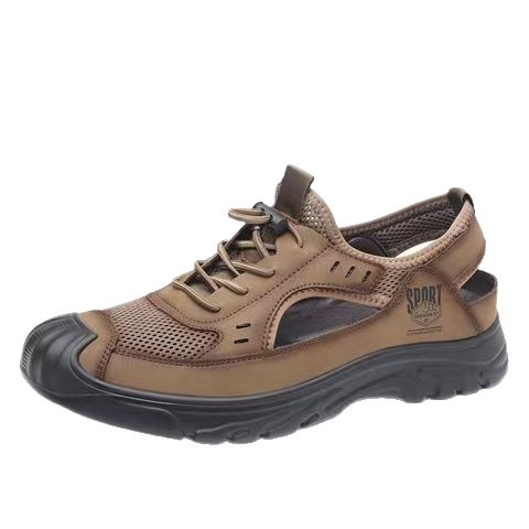 Baotou sandalias para hombres zapatos de playa zapatos casuales de malla para hombres huecos de moda zapatos deportivos transpirables cómodos zapatos para hombres