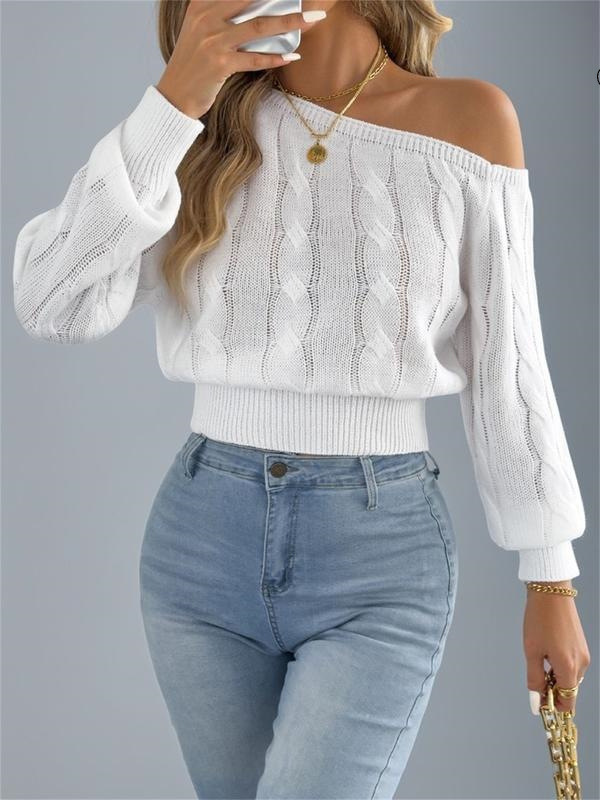 Y 99241 Asymmetrical Off Shoulder Sweater Y 99241 Asymmetrical Off Shoulder Sweater
