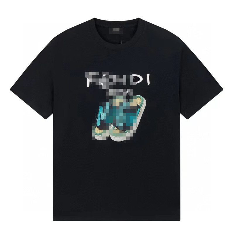 Fend Fenjia's New Joint Printed Round Neck Short-Sleeved T-Shirt Women's Cotton Trendy Men's and Women's Couple Style