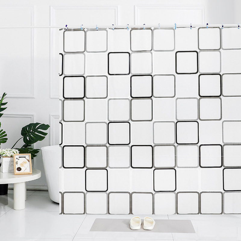 Nuevo estilo europeo poliéster tela impresión ducha cortina impermeable baño creativo partición cortina puerta cortina colgante cortina al por mayor image 11