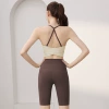 Albumin bra + dark coffee cropped pants
