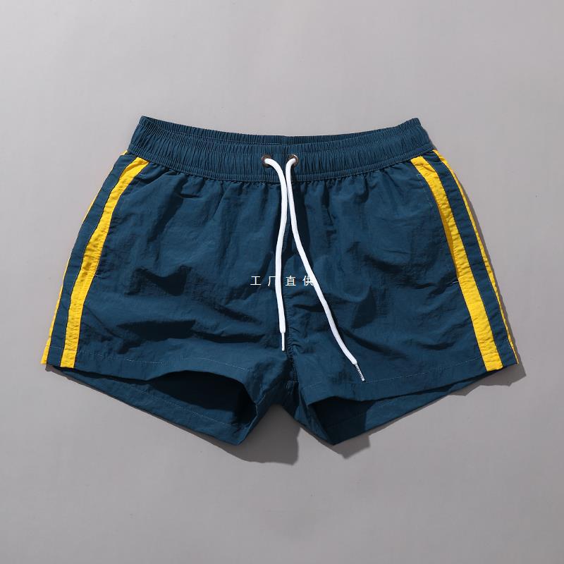 Men's Sweatpants, Short Three-point Pants, Fashionable Quick-drying Loose Shorts with Lining, Dynamic Beach Pants, Swimming Pants