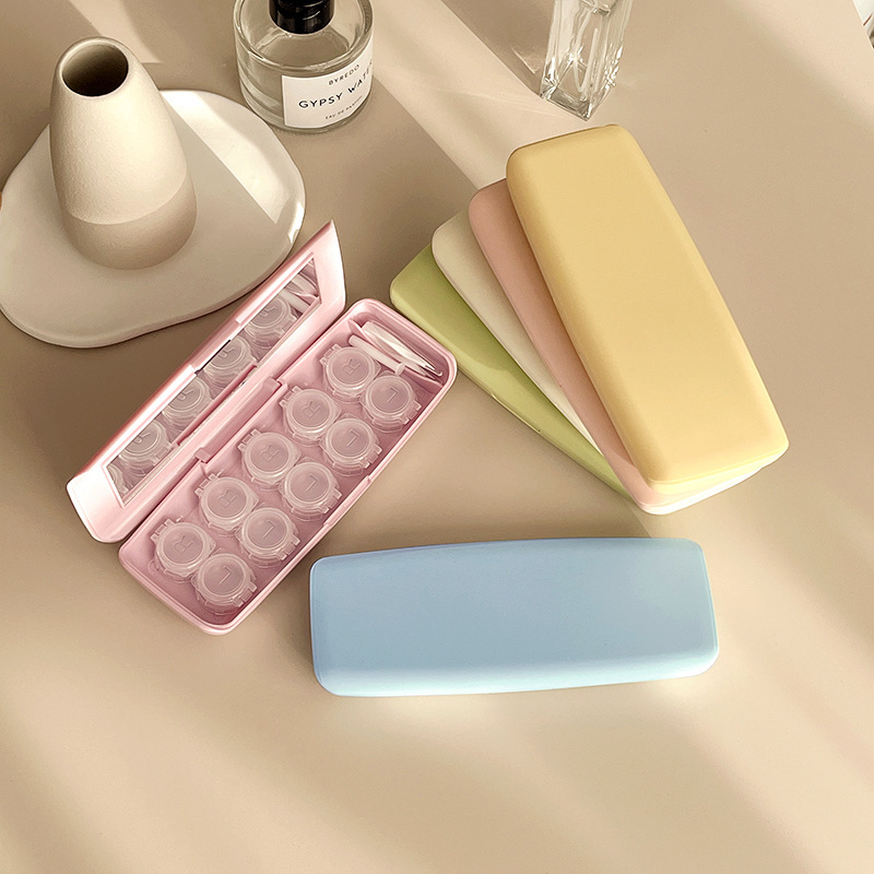 Lacquer frosted contact lens box Press flip invisible couple box wholesale twist-free cover multi-pair beauty pupil box Lacquer frosted contact lens box Press flip invisible couple box wholesale twist-free cover multi-pair beauty pupil box