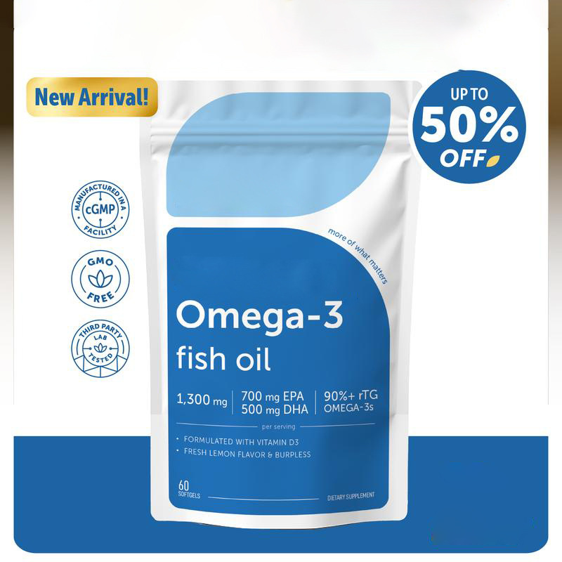 Kindergarten Amazon's Popular Fish Oil Soft Capsules Fish Oil Bags Wholesale Dropshipping Source Factory Specializes in Foreign Trade